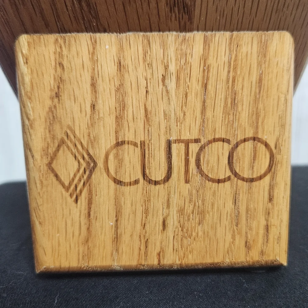 Cutco 5 Slot Wooden Knife Block In Honey Oak Finish